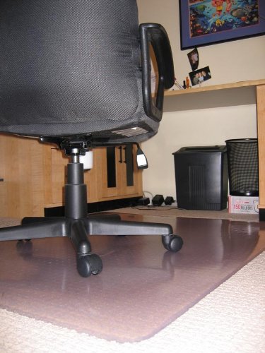 American Floor Mats Chair Mats 72" x 72" for Carpeted Floors - Premium Thickness (1/5") - Clear - Beveled Edges
