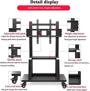 Goakwwuz TV Floor Stand with 2-Layer Tray for 55-75IN TV - Adjustable and Mobile (Size: 173cm/185cm)