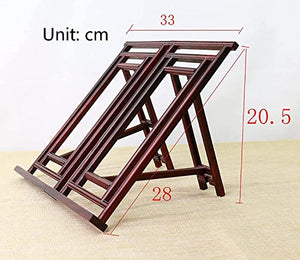 Skadler Mahogany Book Stand,Foldable and Portable Kitchen Wooden Cooking Bookstands, Perfect for School Kitchen Counter Office