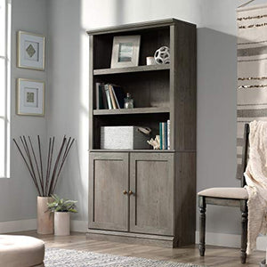 Sauder Storage Bookcase with Doors, Mystic Oak Finish