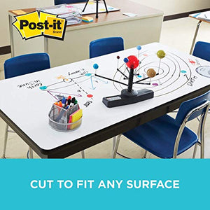 Post-it Dry Erase Whiteboard Film Surface for Walls, Doors, Tables, Chalkboards, Whiteboards, and More, Removable, Stain-Proof, Easy Installation, 8 ft x 4 ft Roll (DEF8X4), Model Number: DEF8x4