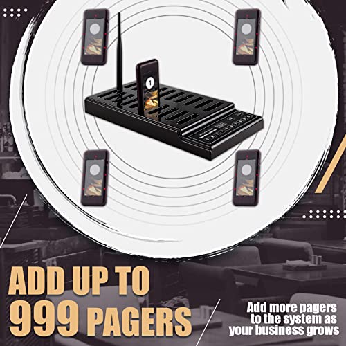 Retekess T112 Wireless Pager System with 20 Food Buzzers (Max 999 Beeper)