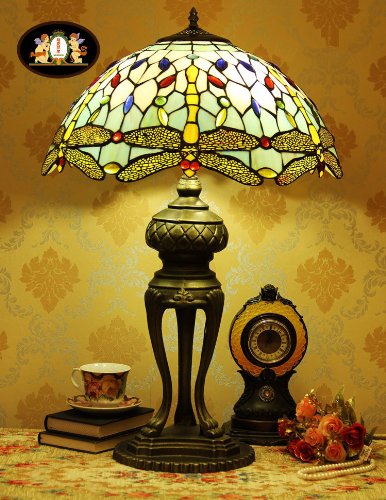 Tiffany Europaische retro style hand-painted stained glass table lamp