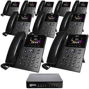 Xblue QB1 System Bundle with 10 IP5g IP Phones - Auto Attendant, Voicemail, Call Recording