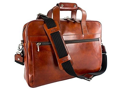 Bosca Men's Single Gusset Stringer Bag Dark Brown One Size