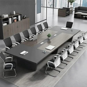 KAGUYASU 10FT Conference Table, Large Meeting Room Table, Oak, Home/Office, 118.1"x51.2"/3.0x1.3m