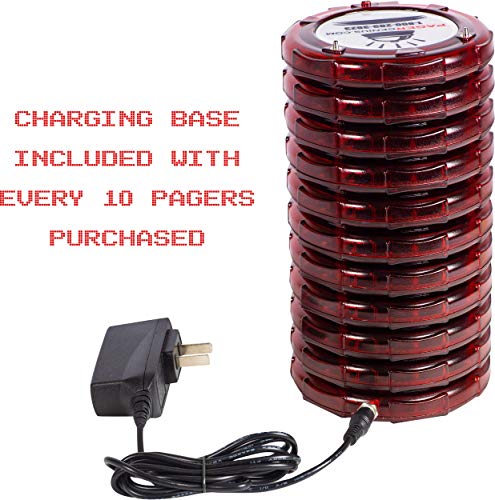 Pager Genius Restaurant Wireless Pager System with 60 Table Guest Pagers/Buzzers