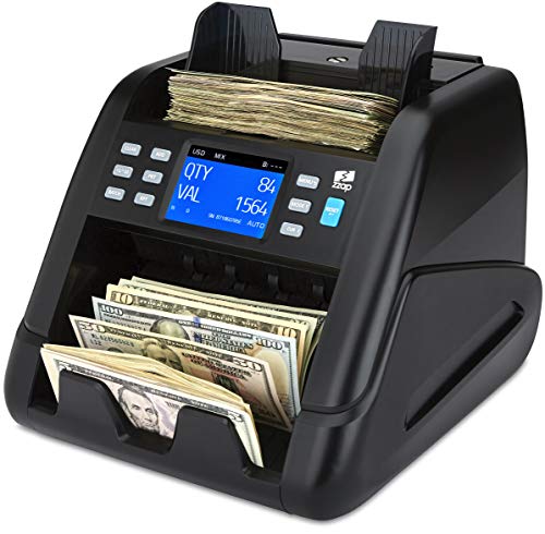 ZZap Bill Value Counter & Counterfeit Detector - Money Cash Currency Machine (NC55)