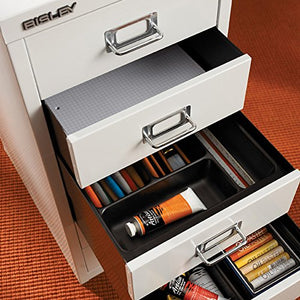 Bisley 6 Drawer Steel Under-Desk Multidrawer Storage Cabinet, Orange (MD6-OR)