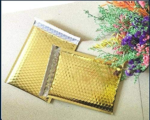 ProLine Glamour Metallic Gold Poly Bubble Mailers Envelopes Bags #0 6.5" x 10" Extra Wide Perfect for DVD Wide CD (1000)