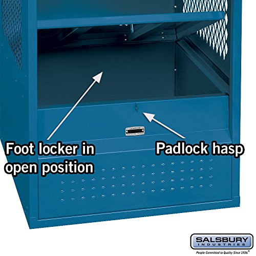 Salsbury Industries Open Access Standard Unassembled Metal Locker, 6-Feet-18-Inch, Blue
