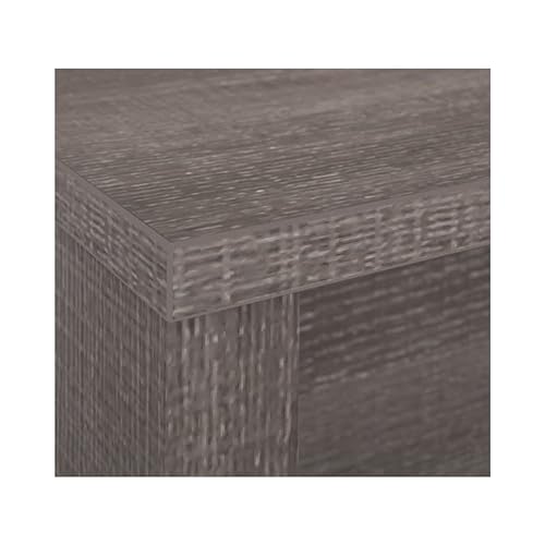 Pemberly Row 66" U-Shaped Desk with Hutch, File, and Bookcase in Bark Gray