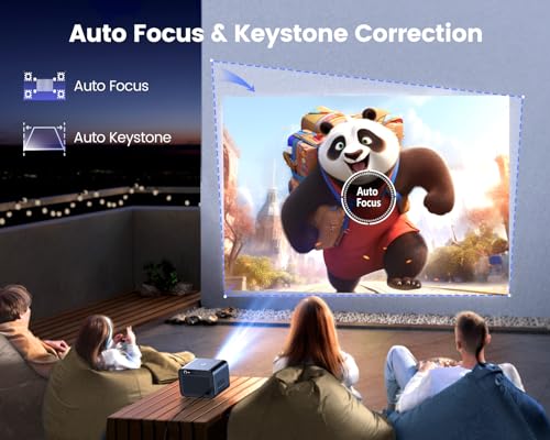 WiMiUS 4K Projector with Wifi6, Bluetooth, and Dolby Audio