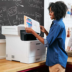 Brother MFC-L8900CD Wireless All-in-One Color Laser Printer for Office - Print Copy Scan Fax - 33 ppm, 2400 x 600 dpi, 5" Touchscreen Display, Auto Duplex Printing, 70-Sheet ADF, BROAGE Printer Cable