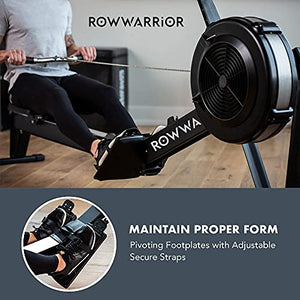 RowWarrior Fitness Rowing Machine – Rower Exercise Equipment for Gym and Home Use – Fitness and Cardio Trainer for Total Body Workout – Real Time Data Display – Stamina and Endurance Workout