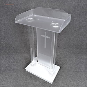 None Lectern Podium Stand, Church Speech Supplies Podium, Transparent Church Table