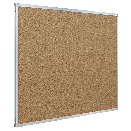 Mead Corkboard, Framed Bulletin Board, 8' x 4', Cork Board, Aluminum Frame (85364)