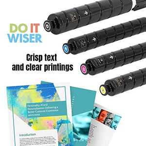 Do It Wiser Compatible Toner Cartridge Replacement for GPR-53 Canon C3525i C3325i C3330i C3530i (4 Pack)