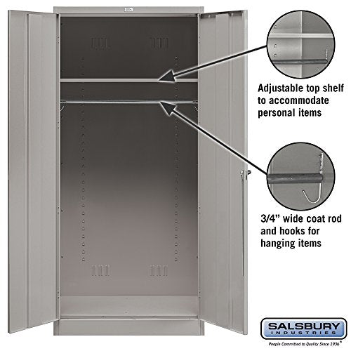 Salsbury Industries 9174GRY-U Wardrobe Storage Cabinet, Gray