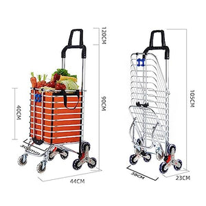 NEAFP Foldable Shopping Cart Utility Lightweight Stair Climbing Cart