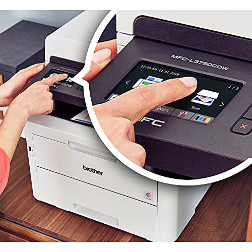 Brother MFC-L3750CD All-in-One Digital LED Color Wireless Laser Printer for Home Office - Print Copy Scan Fax - Auto 2-Sided Printing, 24 ppm, 600 x 2400 dpi, 50-Sheet ADF - BROAGE Printer Cable