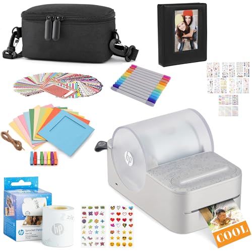 HP Sprocket Panorama Portable Color Printer Gift Bundle