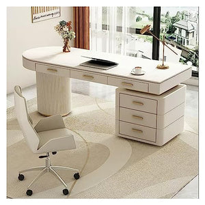 BinOxy Computer Desk with Rock Board, Simple Design, Home Office Workstation, Study Table (Color: Right Side Cabinet, Size: [Size])