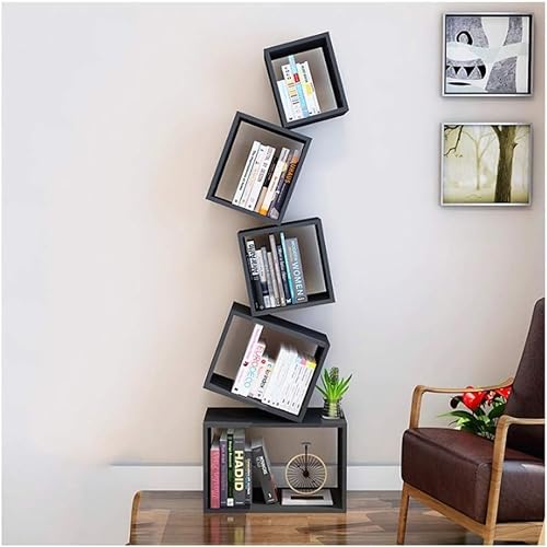 UANGLI Simple Suspended Bookshelf Display Rack - Black