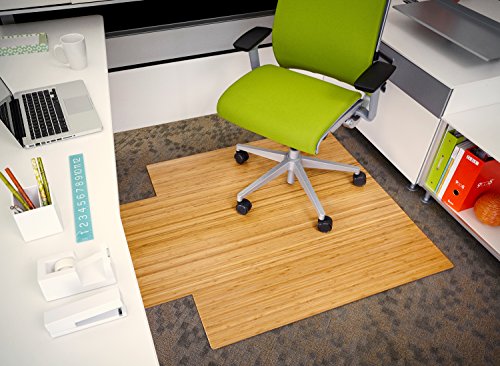 Anji Mountain AMB24005W Wood Chair Mat with Lip, Natural, 47x51, 8mm Thick