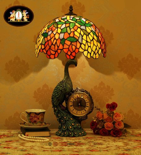 Tiffany Europaische retro style hand-painted stained glass table lamp