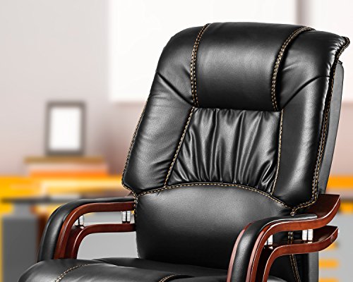 Halter EY-14A Fully Assembled Ergonomic Reclining PU Leather Executive Office Chair with Adjustable Lumbar Support and Tilt Tension - Zero Back Pain - 46.5" X 25" X 19.7" - 22" - 2 Pack