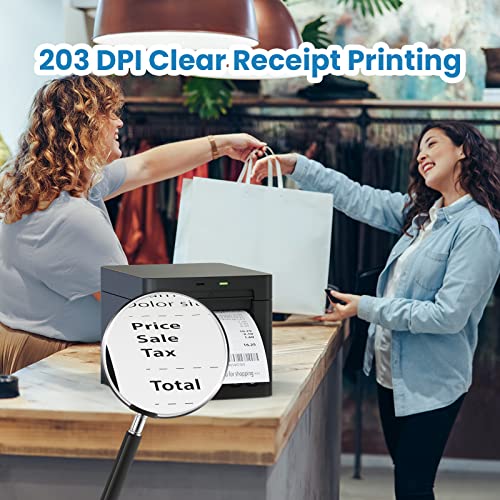 iDPRT Thermal Receipt Printer- POS Printer with Auto-Cutter, 260mm/s High Speed，83/80/58 mm ESC/POS Receipt Printer Support Cash Drawer/USB/Ethernet, Support Windows, Mac OS, Linux, Javapos, OPOS