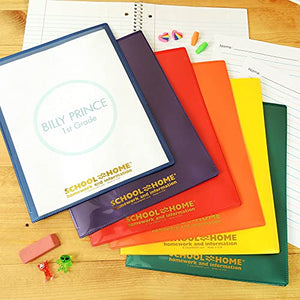 StoreSMART - Plastic School/Home Folders Archival Folders - Primary Colors 300 Pack - 50 Each of Six Bright Colors (SH900PCP300ENG)