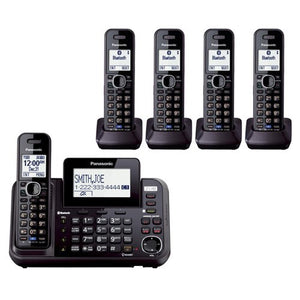 Panasonic KX-TG9542B + Three KX-TGA950B 5-Handset Corded / Cordless System (2 Line) DECT 6.0 1.9Ghz