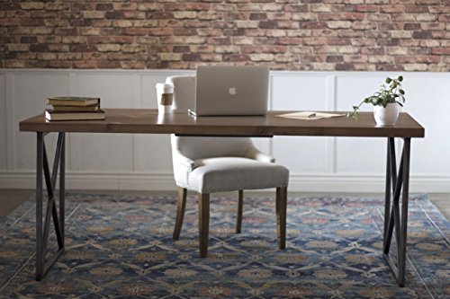 Contemporary Writing Desk (96" L x 30" x 30" H, Charred Ember Finish)