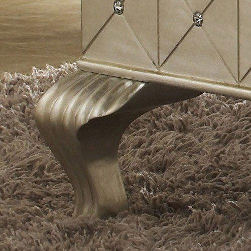 Hollywood Swank Cavier Desk with Metal Cabriole Legs By Aico Amini