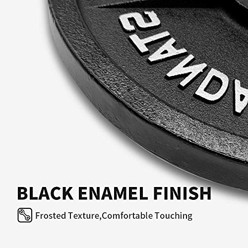 Olympic Barbell Weight Plates 2 Inch Hole Solid Cast Iron Barbell Weight Plates 25 Lb, 35 Lb, 45 Lb, Strength Training, Weightlifting, Bodybuilding,Powerlifting,Sold in Pair Plates (45LBs-1pair)