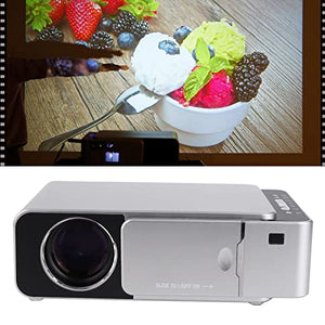 BEYSG Mini Projector, AC 100-240V, Angle Correction, Silver - Hotel Movie Projector