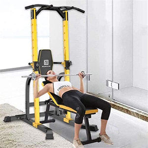 DSWHM Fitness Equipment Strength Training Equipment Strength Training Dip Stands Adjustable Power Tower Pull Up Bar Tower Dip Stands Multifunctional Single Parallel Bars Workout Machine