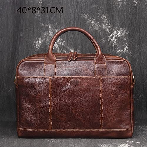 WALNUTA Men's Briefcase Business Handbag Large Capacity Computer Bag Business Travel Men's Bag Crossbody (Color : B, Size : 40 * 8 * 31cm)