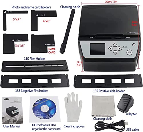 MYDLO Slide Scanner, Convert Color & B&W 35mm/110 Film Negatives Slides to JPEG, 22MP Digital Film