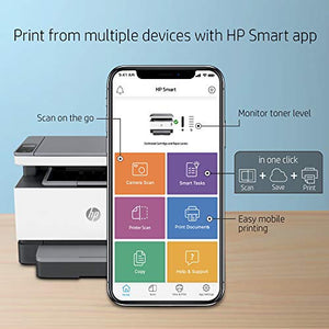 HP Neverstop All-in-One Laser Printer 1202w | Wireless Laser with Cartridge-Free Monochrome-Toner-Tank (5HG92A) with-Toner Reload-Kit