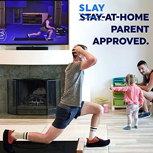 BRRRN Slide Board - Home Workout to Build Core Muscles and Great Cardio Workout - Easy to Use and Store - Exercise Equipment for Hockey, Ice Skating and Skateboarding - Adjustable 5-6 Ft