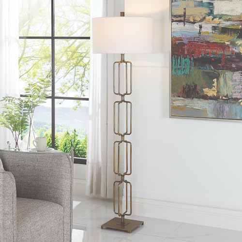 Uttermost 30148 Link Floor Lamp - 1 Light, 67" Tall x 19" Wide