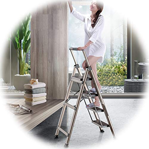 LUCEAE Multifunction Foldable 4 Step Aluminum Ladder