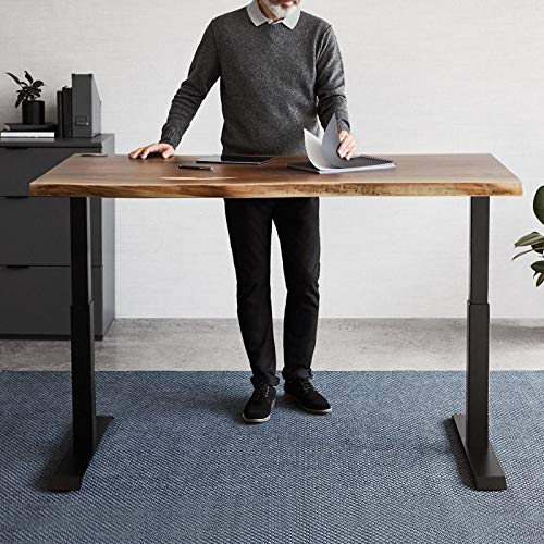 Dual Motor Electric Standing Desk Frame, Electric Sit Stand Desk Base with Adjustable Height, Adjustable Width and 3 Memory Preset Button Controller, Only Frame, Black