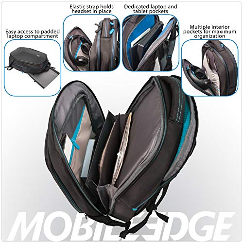 Dell Alienware 15" Vindicator Backpack Black/Red - Made with High-Density Nylon - Reinforced, Weather Resistant, Non-Slip Base - Not Compatible with Alienware 15" R3 Models
