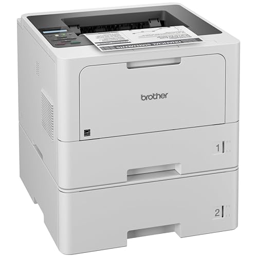 Brother HL-L5210DWT Monochrome Laser Printer with Dual Trays, Wireless Networking, Duplex Printing