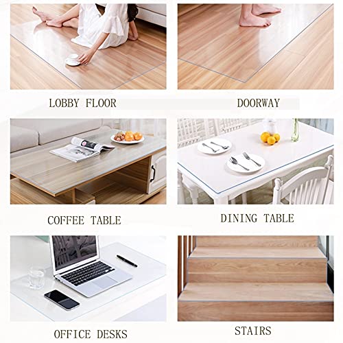ZWYSL Hard Floor Chair Mats for Hard Wood Floors - Clear-2mm, 180x250cm