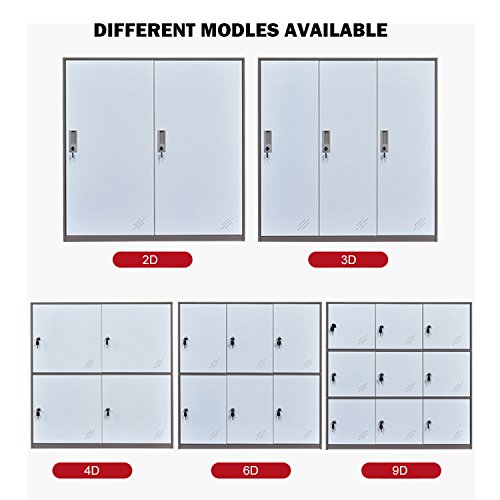 Shool and Home Locker Organizer Storage for Kids,Playground Metal Shoes and Bag Storage Cabinet (White)